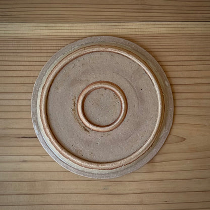 【日月窯】果木灰釉 リム皿 S（約13cm）／ 桃・葡萄・李桃