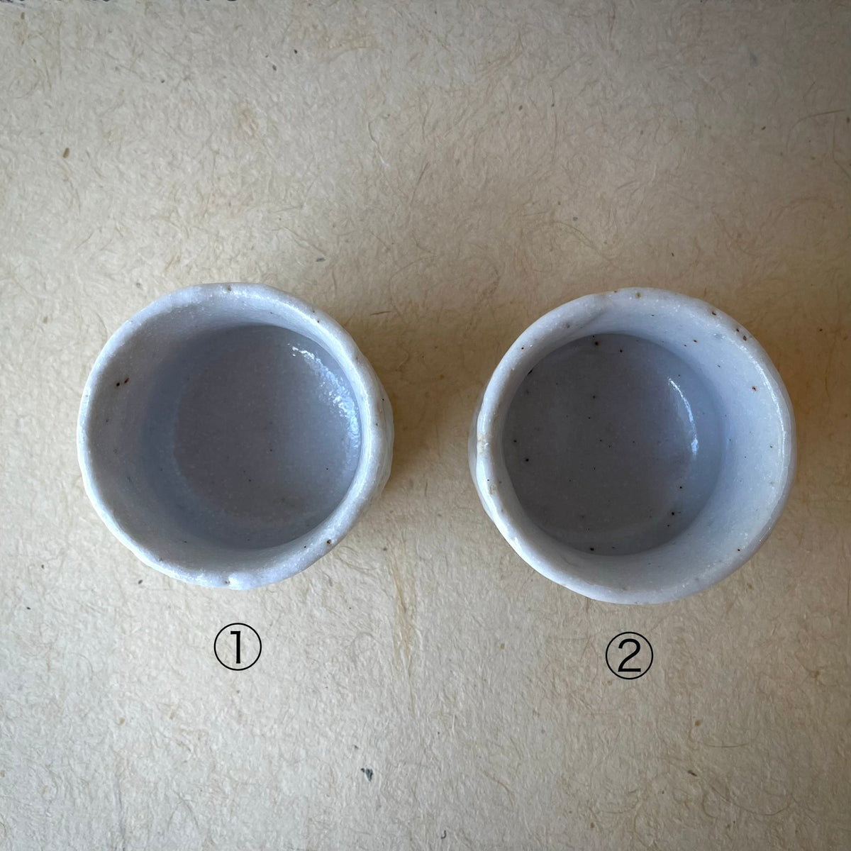 【王子窯】湯呑み 志野釉・鼠志野釉｜約7.5cm 瀬戸焼 愛知県瀬戸市 日本製