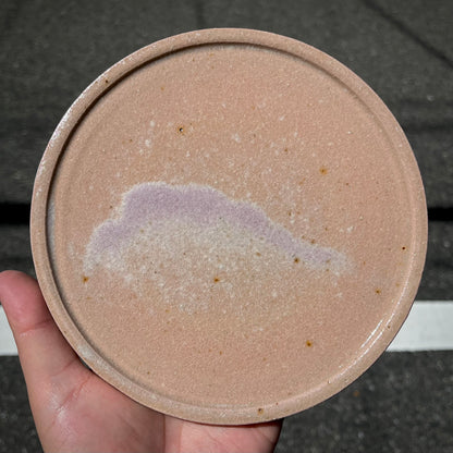 【日月窯】果木灰釉 リム皿 M（約16.5cm）／ 桃・葡萄・李桃