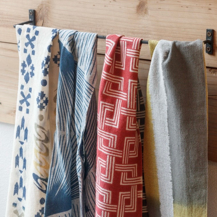 【LOCAL FABRIC】てぬぐいタオル -注染- 4柄セット｜紀州備長炭・柿渋染め 和歌山・東京 日本製