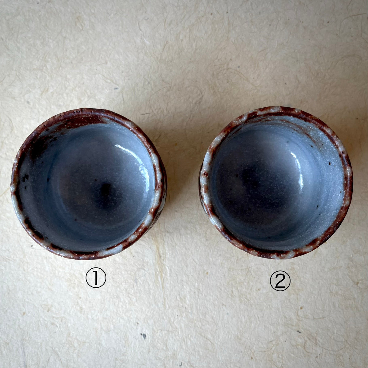 【王子窯】湯呑み 志野釉・鼠志野釉｜約7.5cm 瀬戸焼 愛知県瀬戸市 日本製