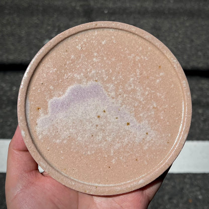 【日月窯】果木灰釉 リム皿 S（約13cm）／ 桃・葡萄・李桃