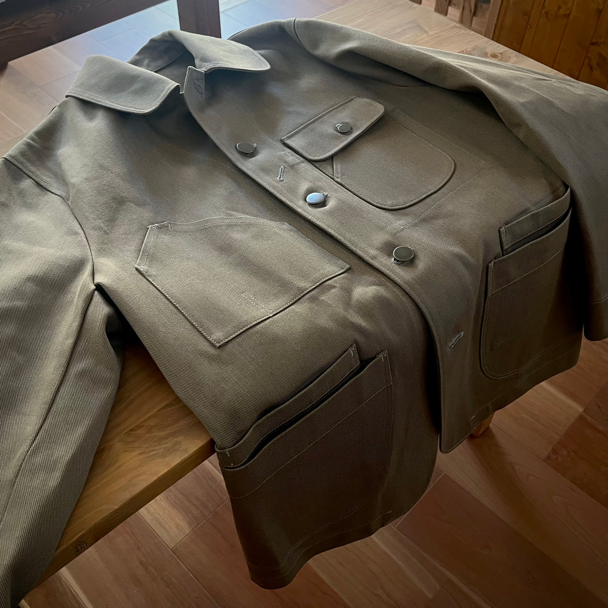 【ASEEDONCLÖUD】Handwerker ミーティングジャケット Khaki｜西脇産ツイル カバーオール 日本製 262206 サムネイル画像
