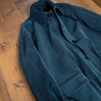 ASEEDONCLOUD Handwerker HW overcoat コーデュロイ素材のダークグリーン色オーバーコート品番262106