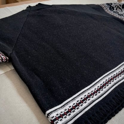【ASEEDONCLÖUD】Memories pull on knit（品番: 262807 / ブラック）全体の背面シルエット