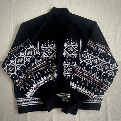 【ASEEDONCLÖUD】Memories pull on knit（品番: 262807 / ブラック）全体正面のシルエット