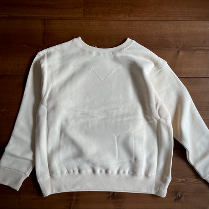 ASEEDONCLOUD okunensha sweatshirt (品番:262801) アイボリー・背面全体の馬柄パッチワークキルトスウェットシャツ