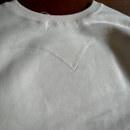 ASEEDONCLOUD okunensha sweatshirt (品番:262801) アイボリー・背面首元ディテールの馬柄パッチワークキルトスウェットシャツ