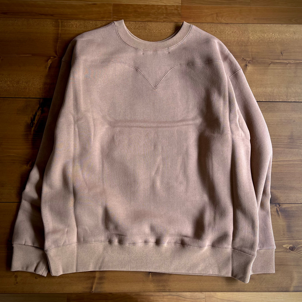 ASEEDONCLOUD okunensha sweatshirt (品番:262801) ピンク・背面全体の馬柄パッチワークキルトスウェットシャツ